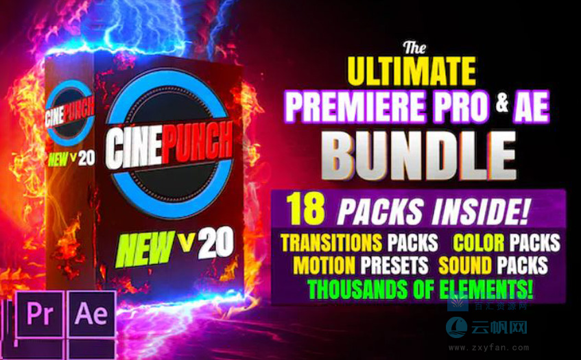 CINEPUNCH v20 PR/AE特效预设-itbaihui.com